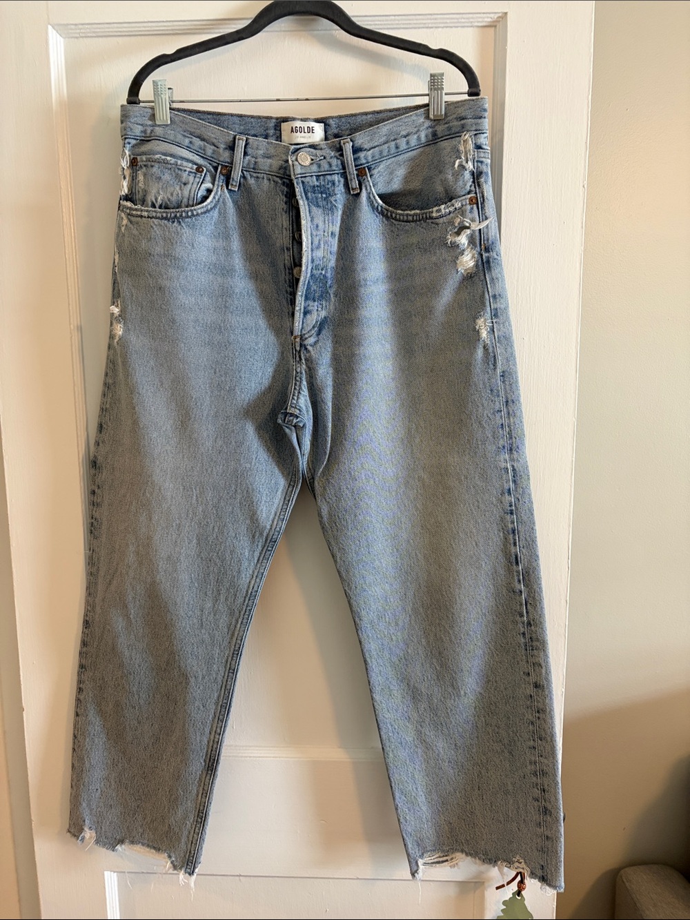 Agolde 90’s Mid Rise Loose Fit Straight Crop